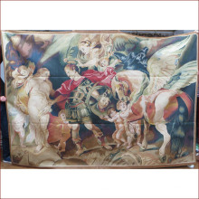 Oil Painting Pictorial Religion Aubusson Design Flat Weave Hand Woven European Style Wall-Hanging French Tapestry